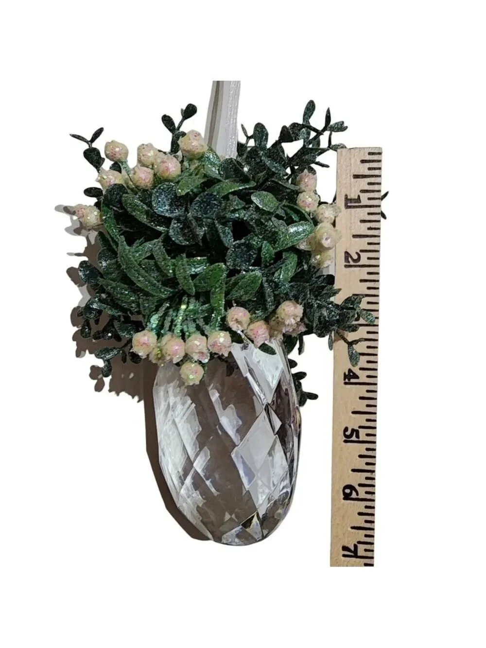 Christmas Kissing Krystal Large acrylic mistletoe ornament by Ganz